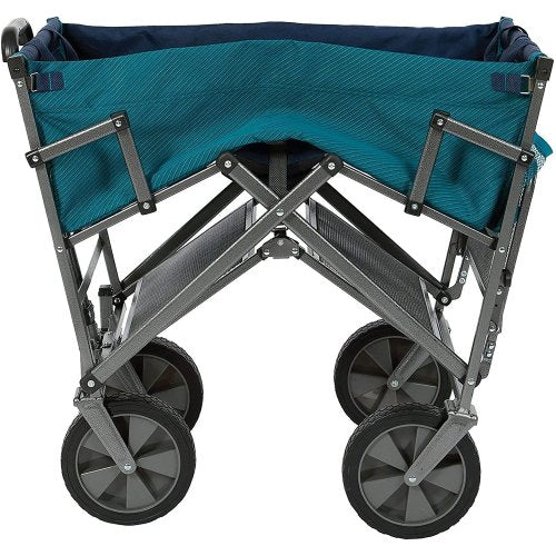 Mac Sports Heavy Duty Steel Double Decker Collapsible Yard Cart Wagon