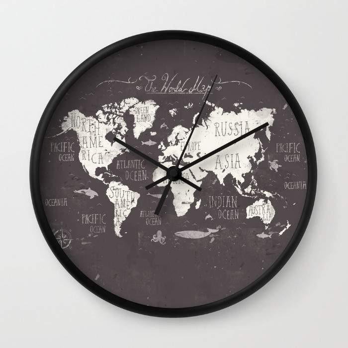 The World Map Wall clock